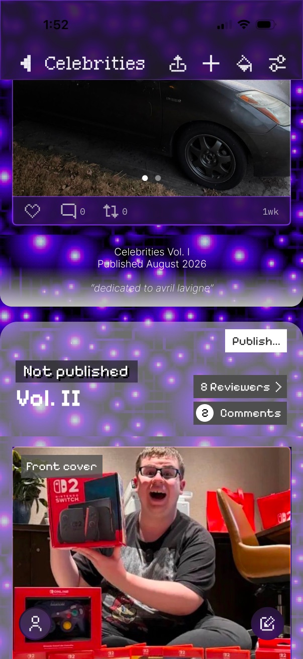 reviewers see all edits to unpublished scrolls. publishing the scrolls push them to a global “published scrolls” feed that is (hopefully) higher quality. I think it’d make more sense if the posts in a scroll “collated” more cohesively (as opposed to being discrete posts)